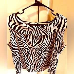 Rafaella Tops Ladies Zebra Print Sleeveless Shirt size 3x